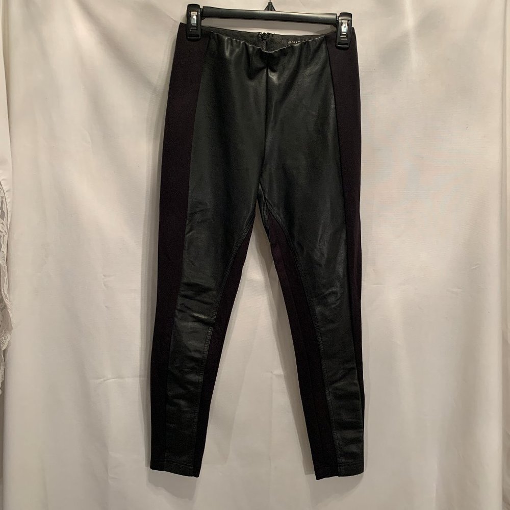 NEW Ivanka Trump Faux Leather Pants Black Size 4
